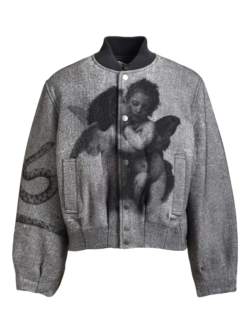 MASU graphic-print bomber jacket | Grey | Image 1