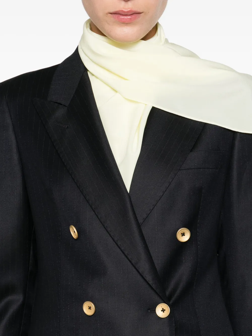 Tagliatore Double-breasted Pinstripe Blazer In Blue