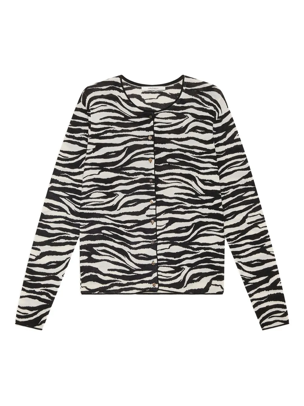 MALIPARMI zebra-print buttoned cardigan | Black | Image 1