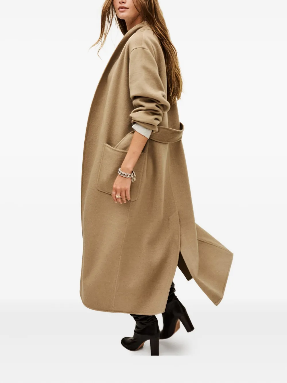 Ba&sh Kay Belted Coat In Neutral