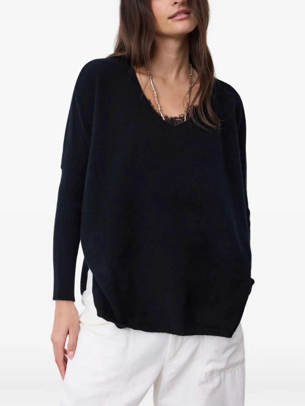 Not Shy Faustine Sweater In Black