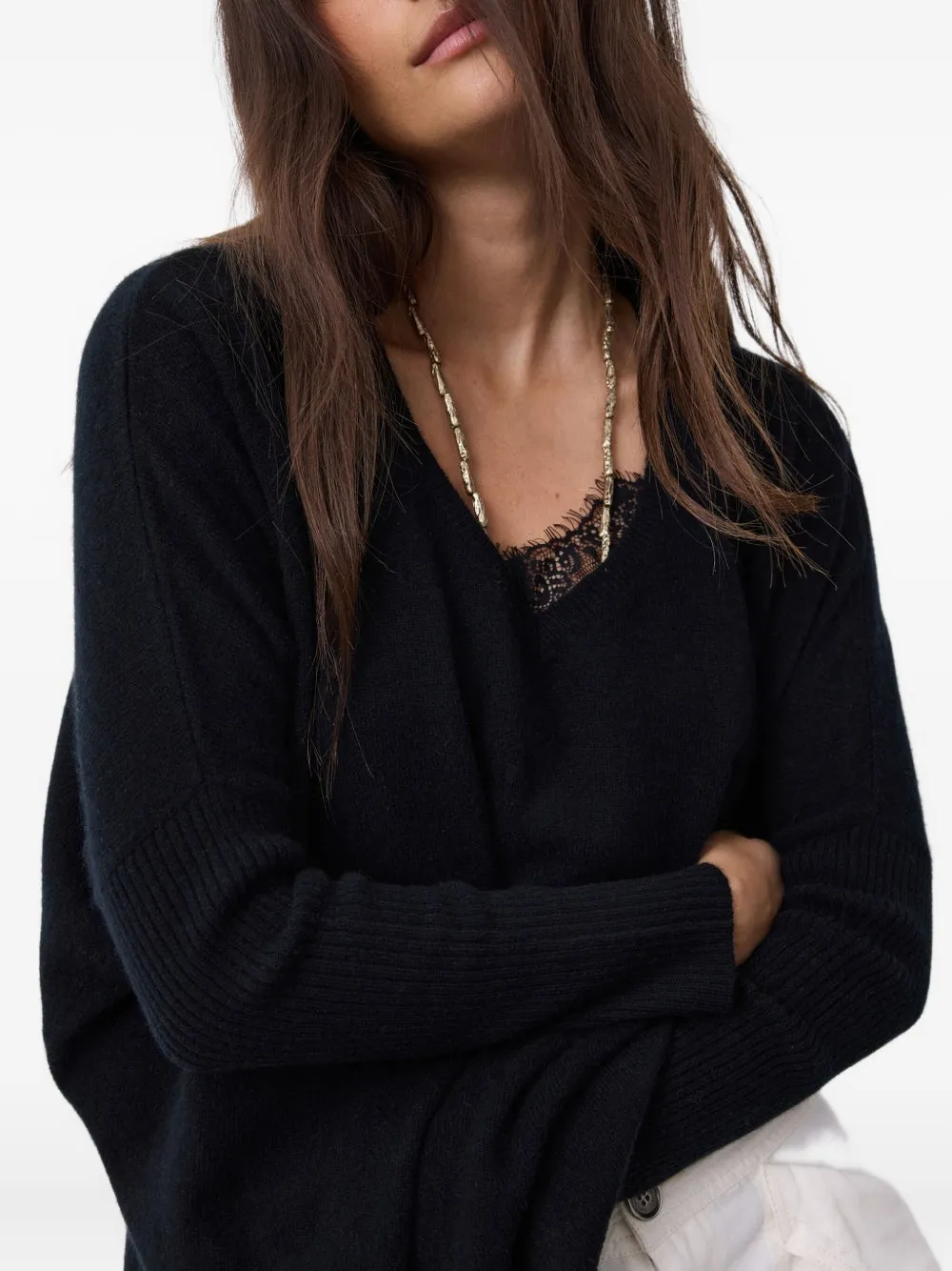 Not Shy Faustine Sweater In Black