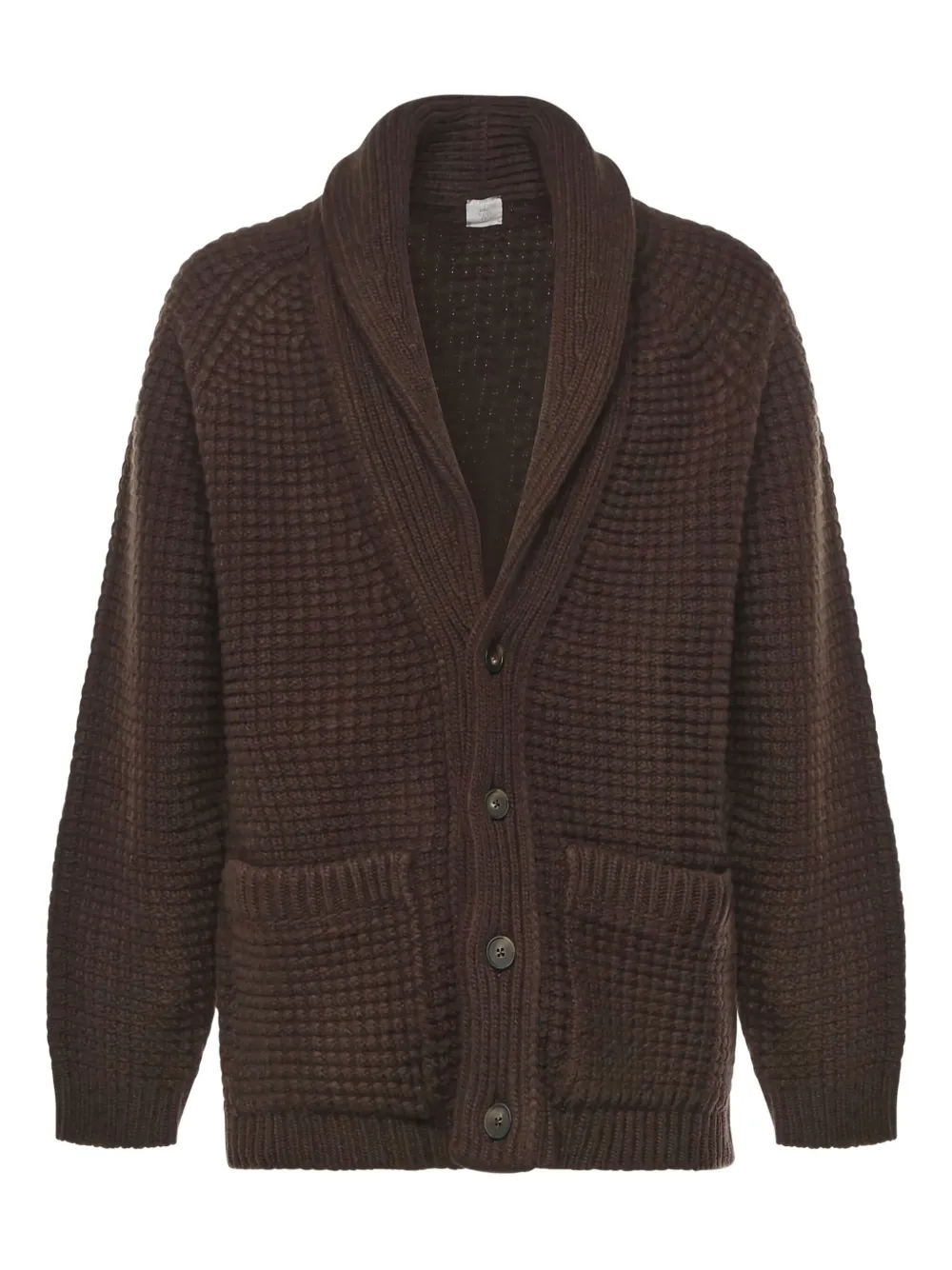 Eleventy buttoned v-neck cardigan - ブラウン Eleventy buttoned v-neck cardigan - ブラウン