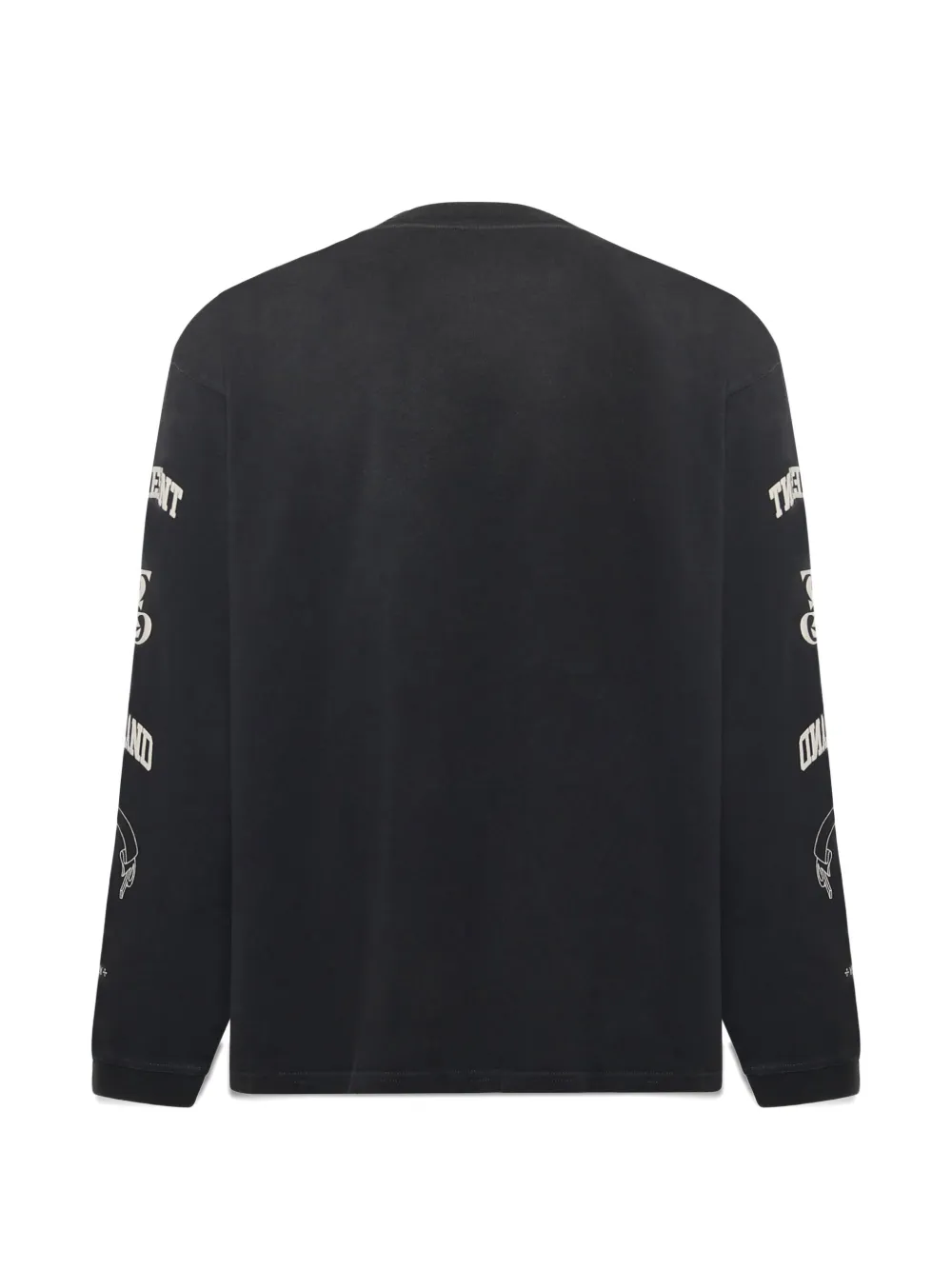 Represent Cotton Sweatshirt With Distressed Effect In Black