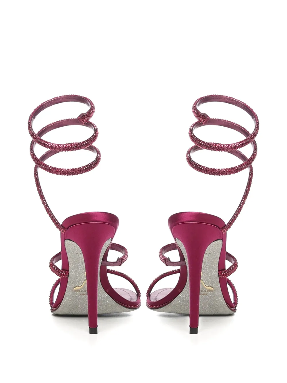 René Caovilla 105mm Cleo Porpora Stiletto-heel Sandal In Pink
