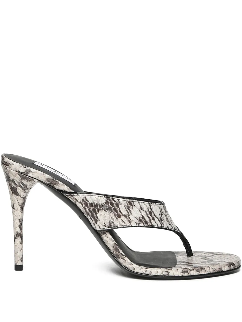 Alaïa 90mm snakeskin-effect heeled mules | Grey | Image 1