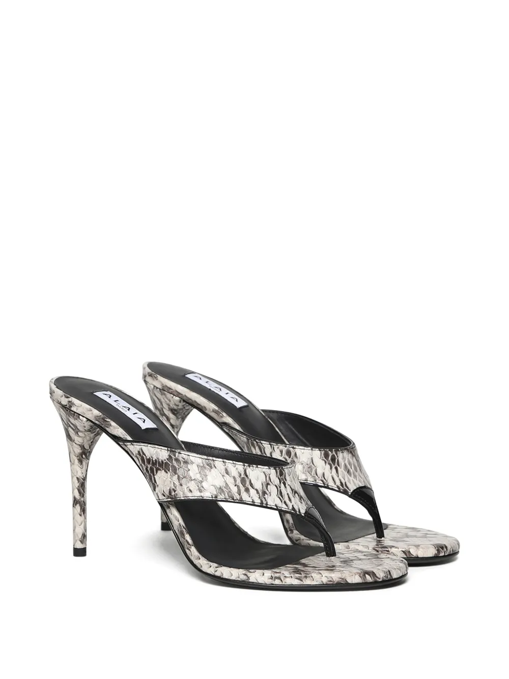 Alaïa 90mm snakeskin-effect heeled mules | Heeled Mules | Image 2