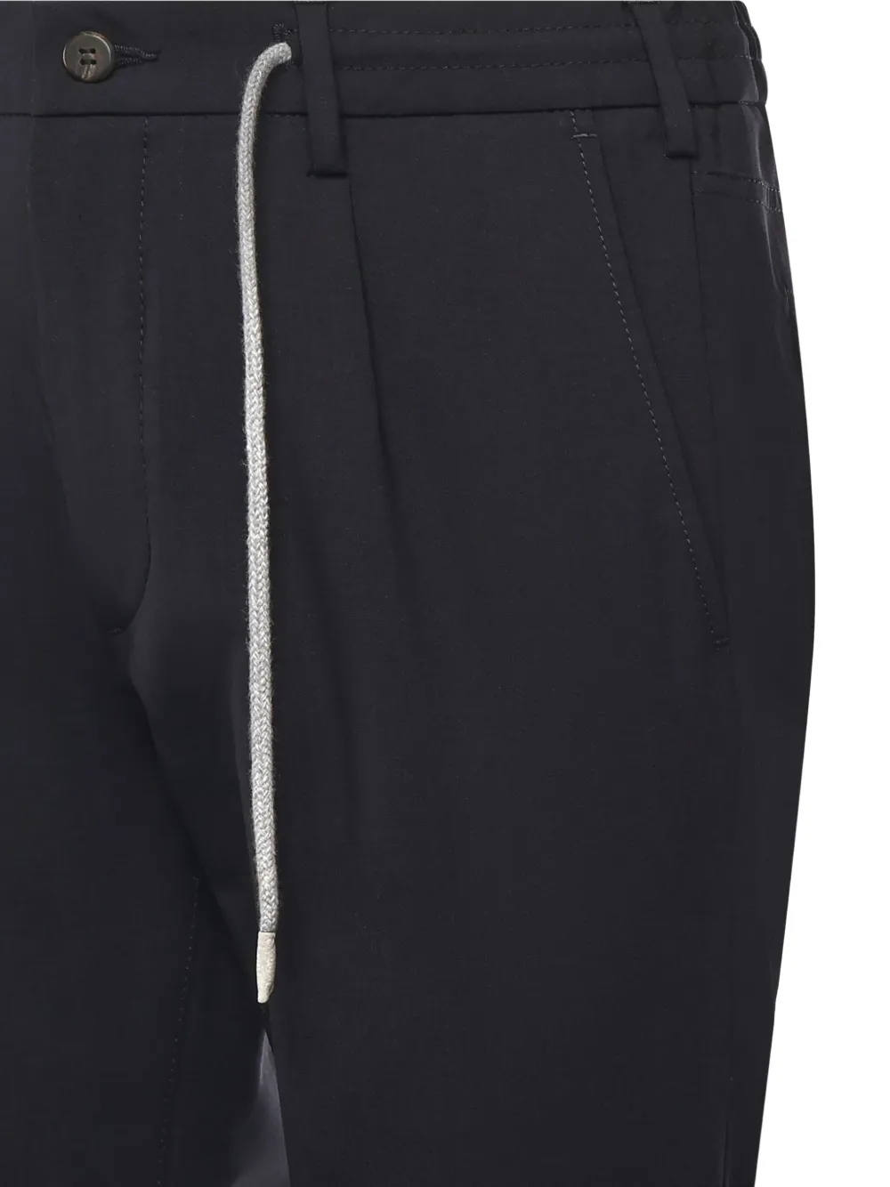 Eleventy Broek met trekkoord Zwart