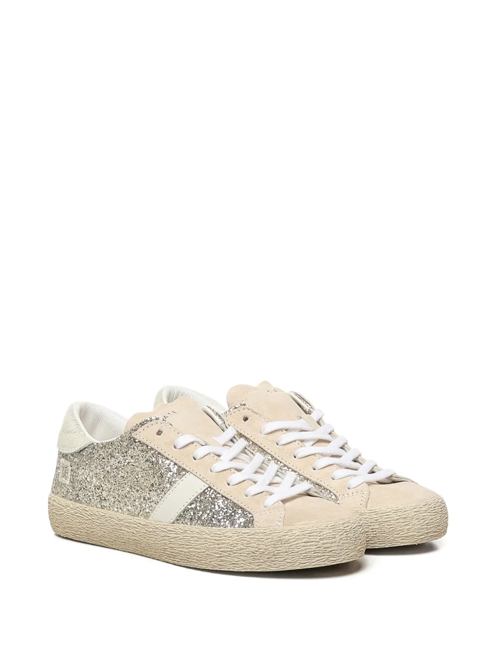 D.A.T.E. Sneakers met glitters - Beige