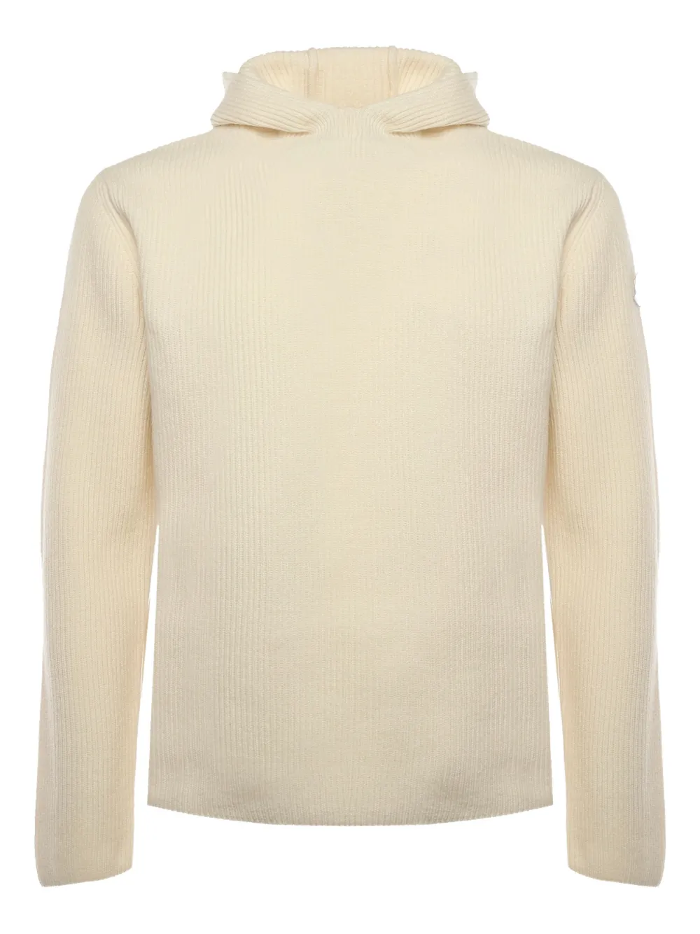 Moncler hoodie tejida de canalé en colaboración con Jil Sander | neutro | Image 1