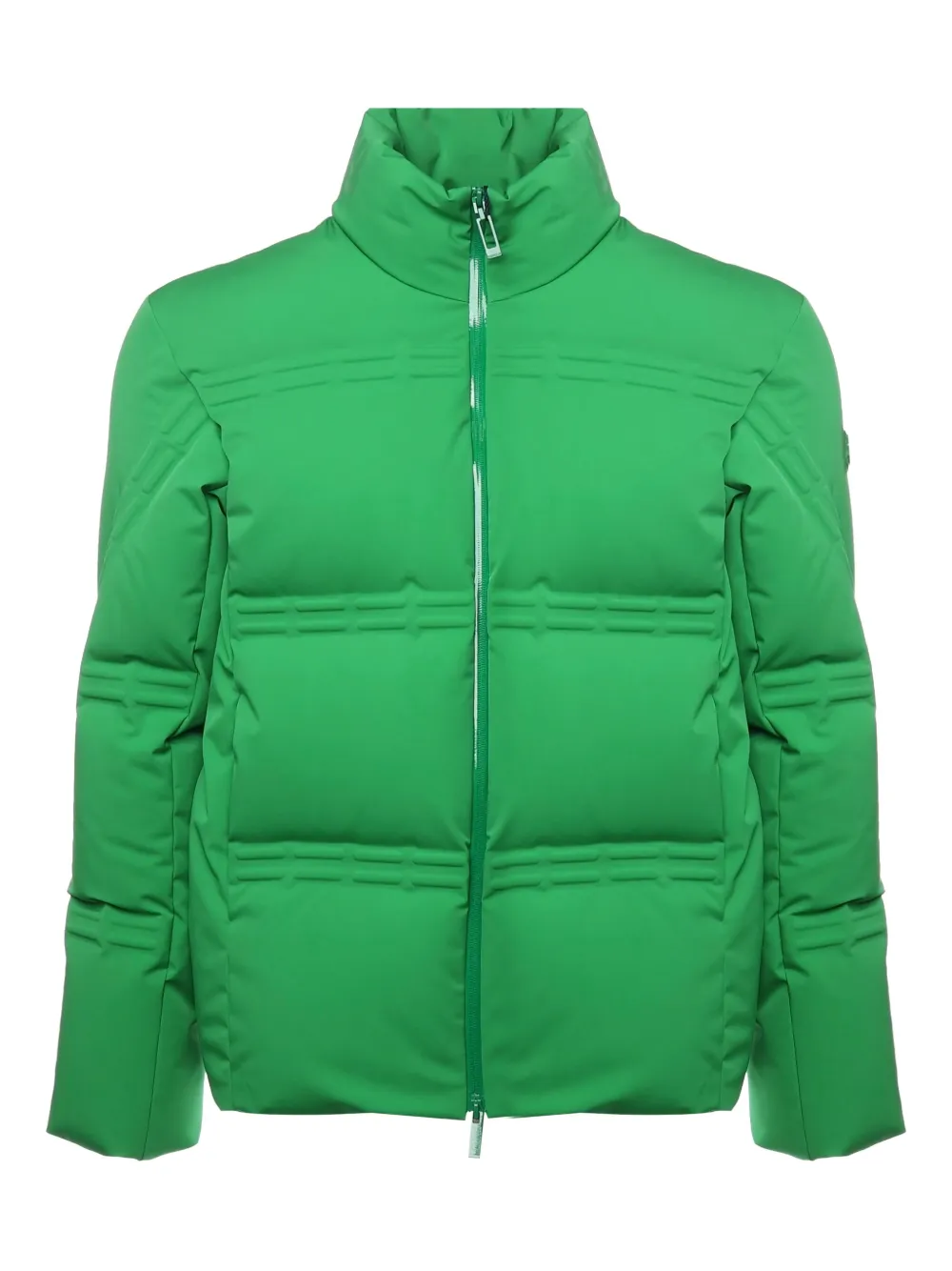 Moncler Zip-up Padded Coat In Green