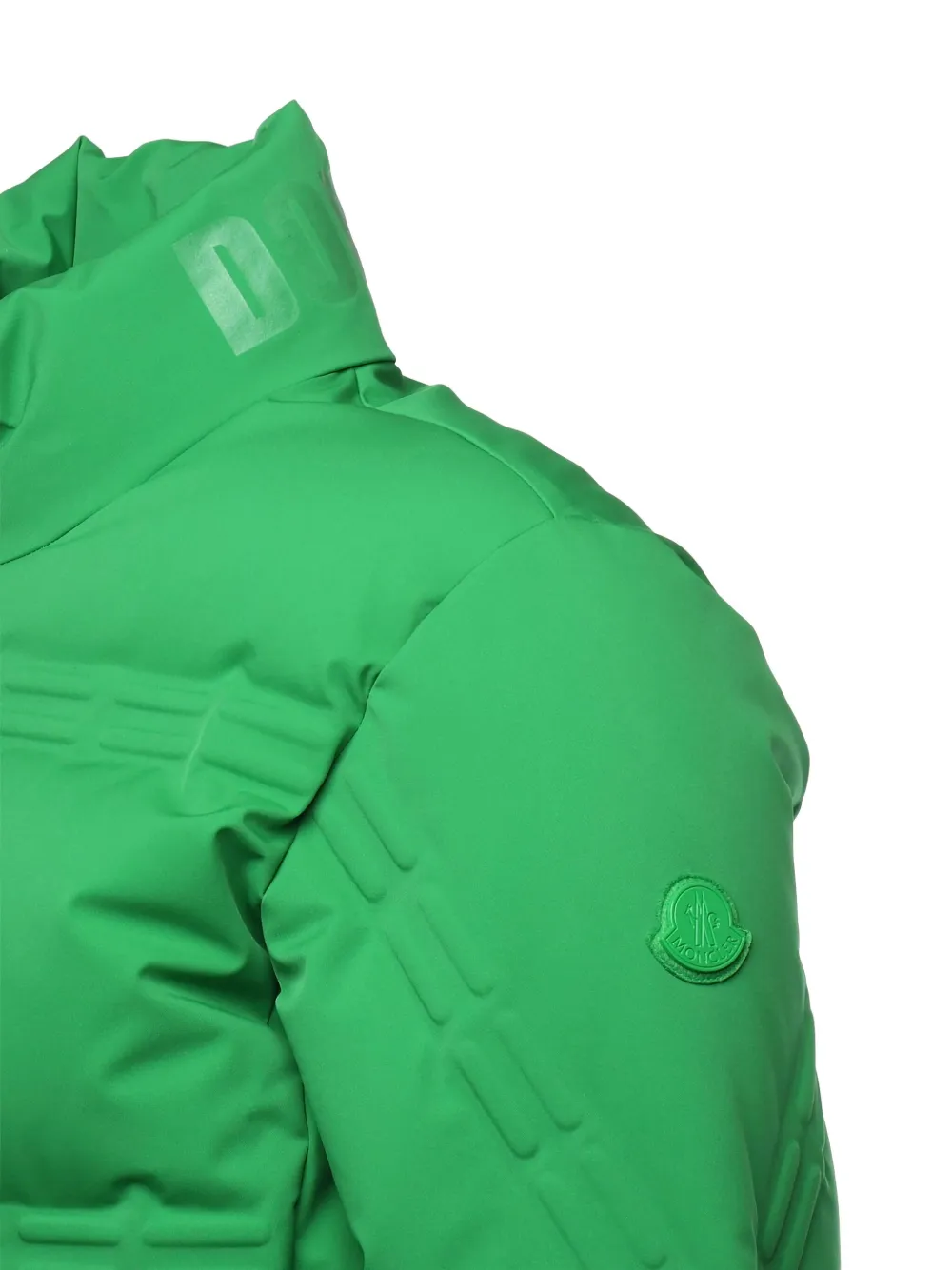Moncler Zip-up Padded Coat In Green