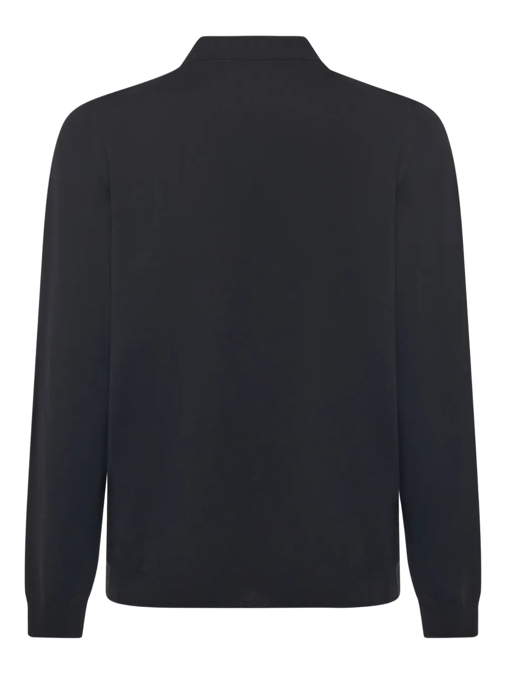 Zanone virgin wool blend polo shirt - Zwart