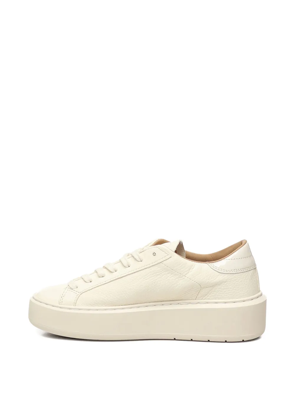 Date Leather Sneakers In White