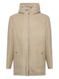 Eleventy zip-up hooded jacket - Neutrals
