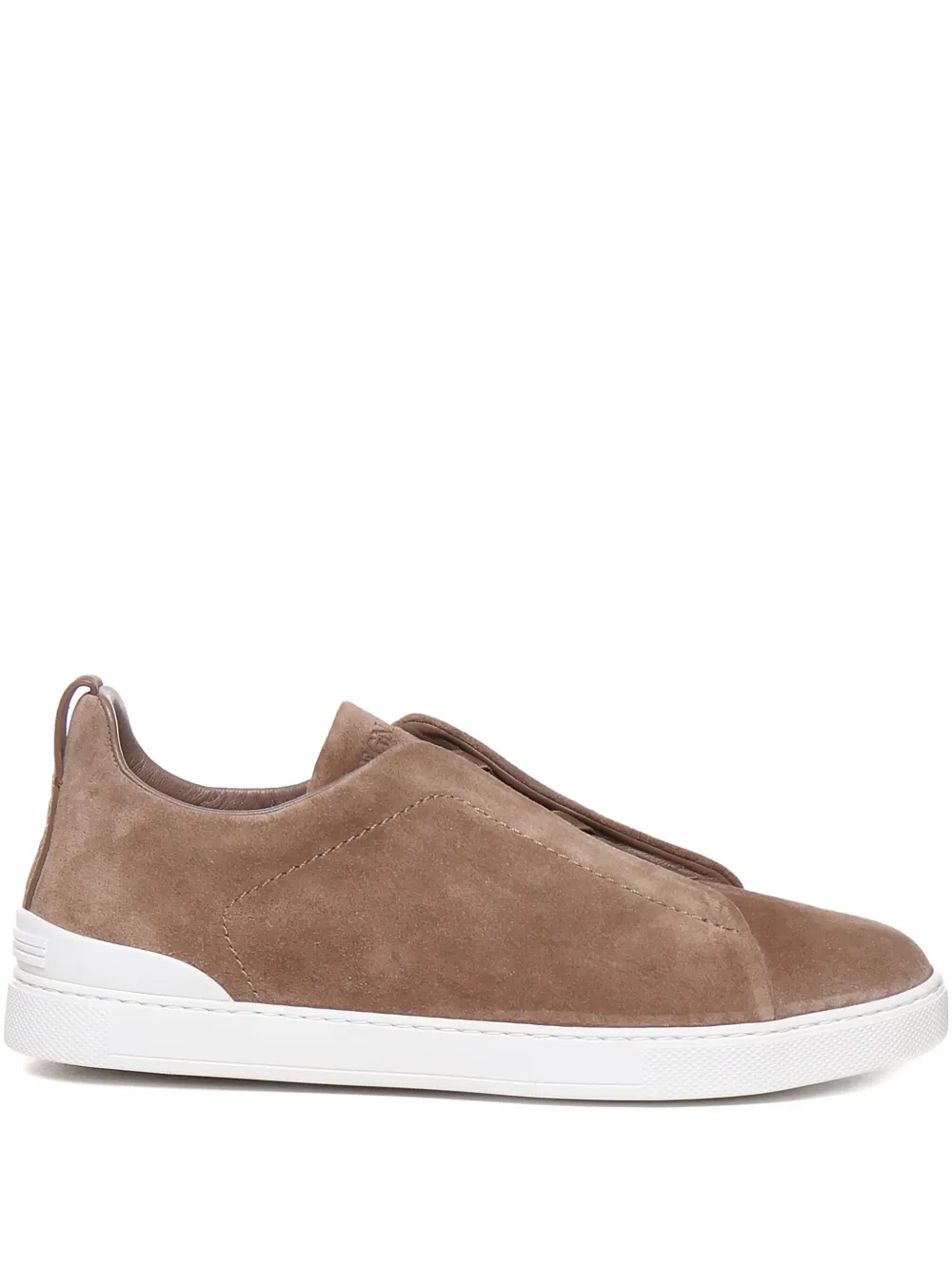 Zegna triple-stitch sneakers | Brown | Image 1