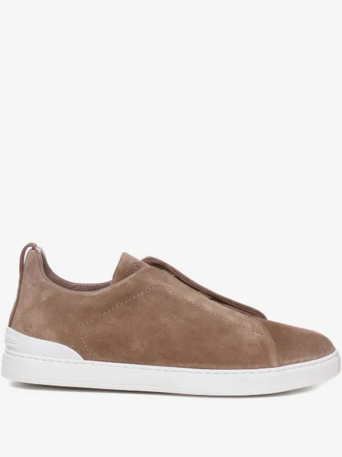 Zegna baskets à surpiqûres