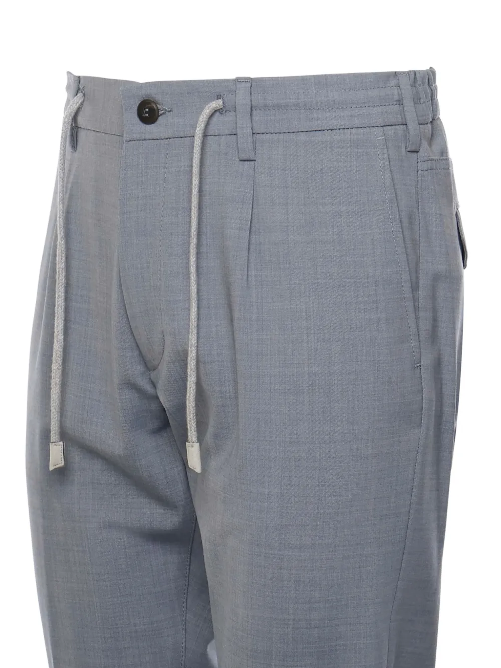 Eleventy Drawstring Waist Casual Pants In Blue