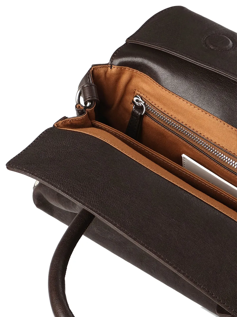 Zanellato DOTTA leren shopper met studs Bruin