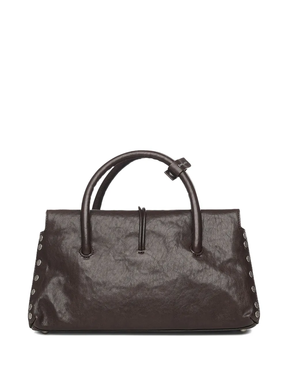 Zanellato DOTTA leren shopper met studs - Bruin