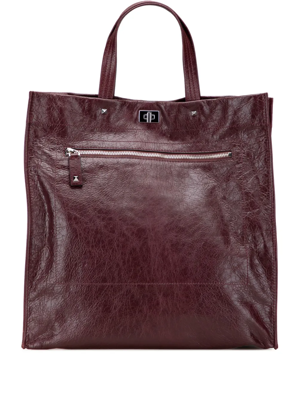 Valentino Garavani Pre-Owned 2000-2017 Leather Rockstud Turnlock tote Valentino Garavani Pre-Owned 2000-2017 Leather Rockstud Turnlock tote