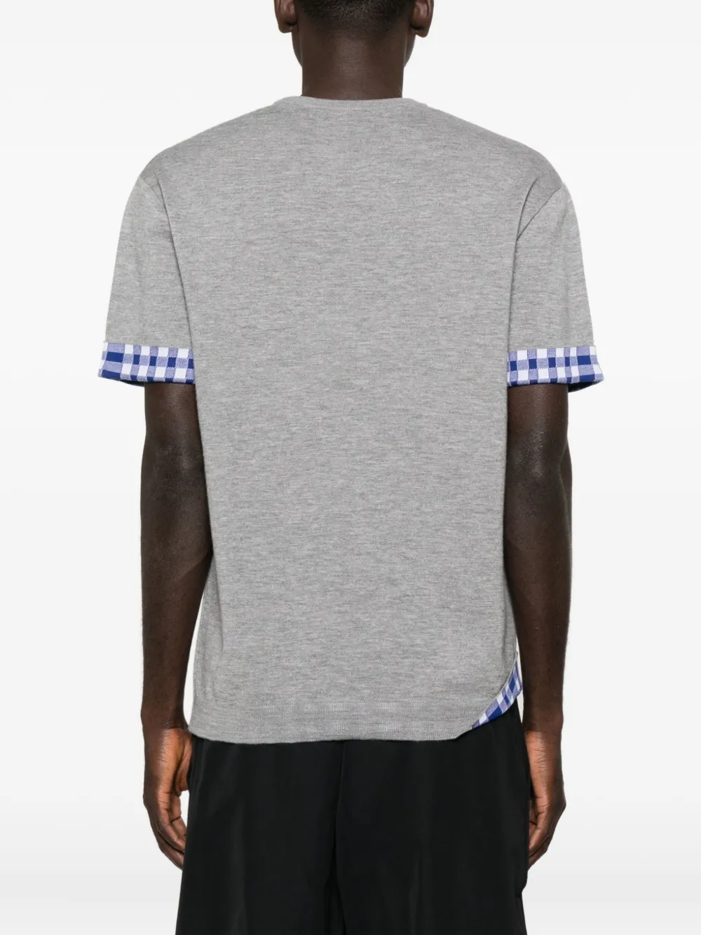 LOEWE Geruit T-shirt met logodetail Grijs