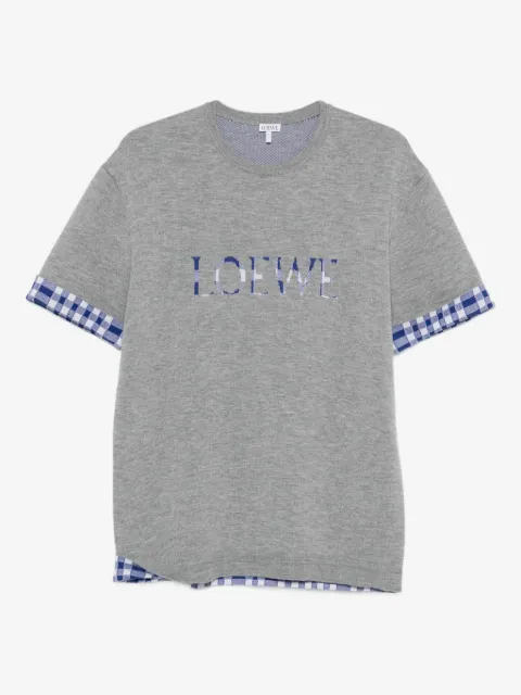 LOEWE logo-detail checked T-shirt