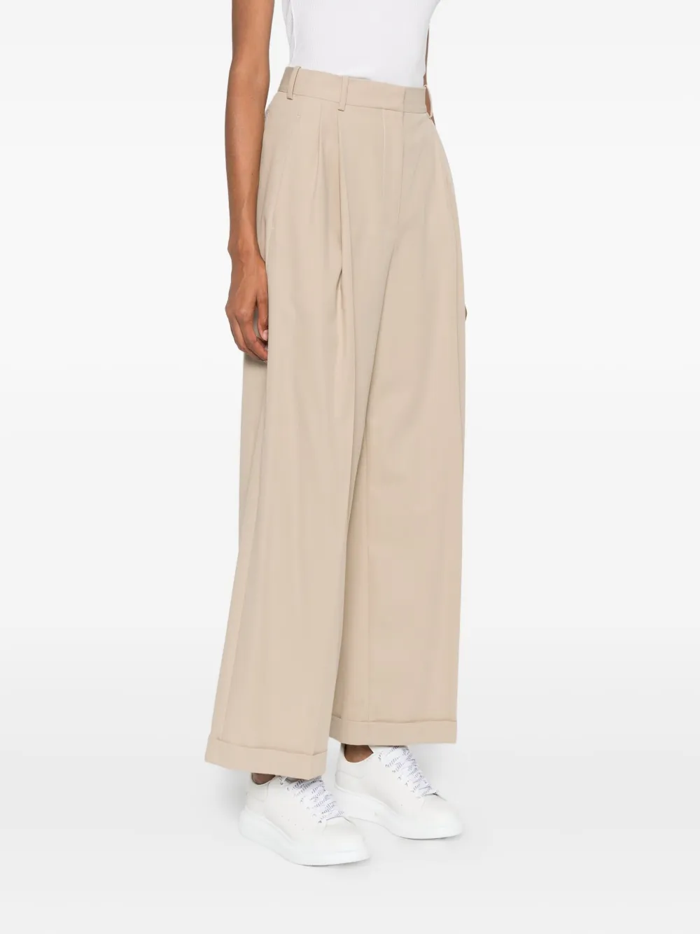 Loewe Pleated Trousers In Metallic