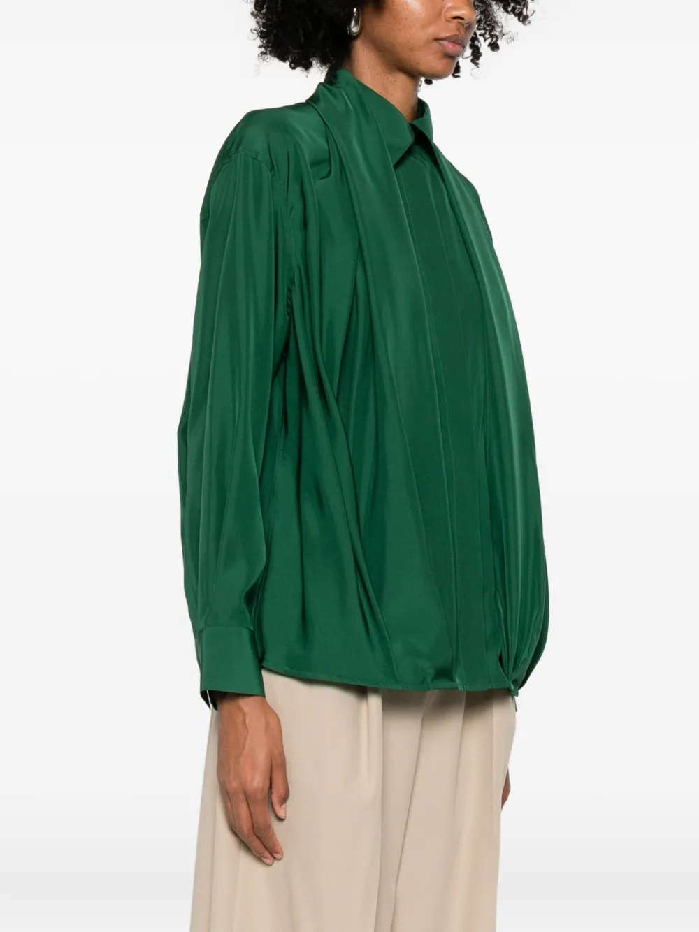 LOEWE Geplooide blouse Groen
