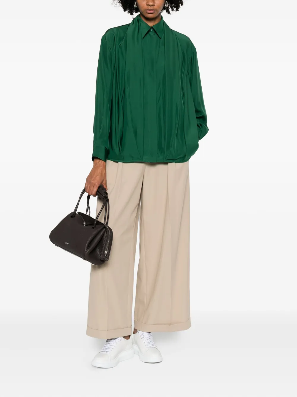 LOEWE Geplooide blouse - Groen