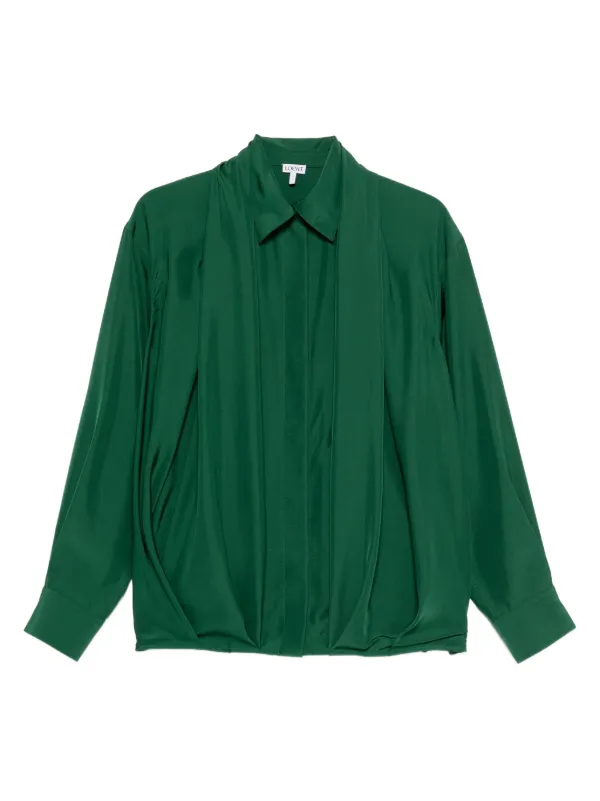 Loewe Pleated Shirt in Green