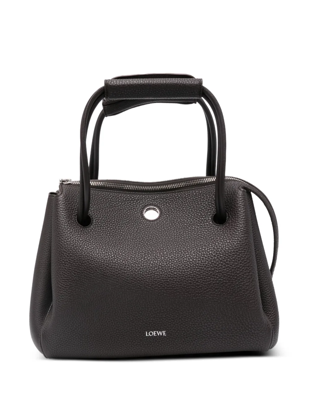 Loewe Top-handles Textured-leather Satchel Bag In Brown