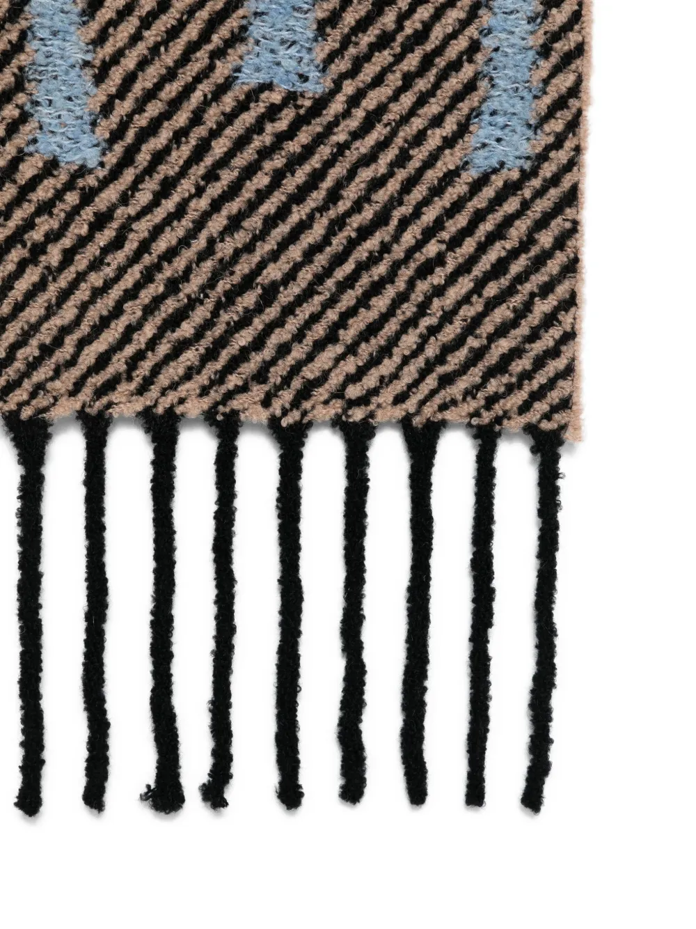 Loewe Logo-detail Alpaca-wool Scarf In Green