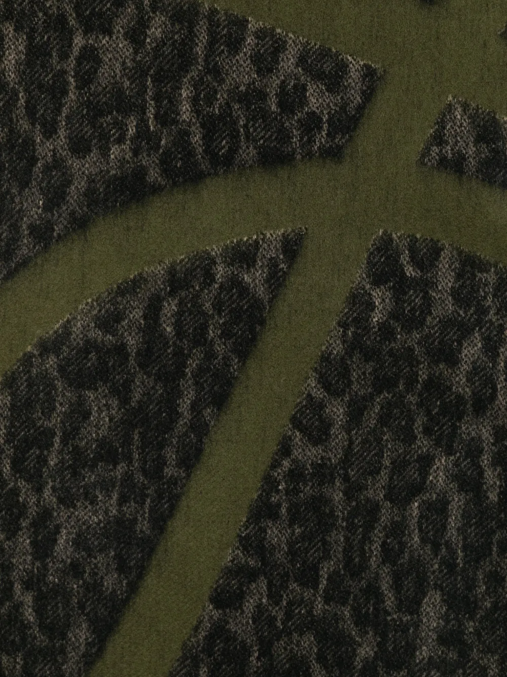  Loewe Bufanda Con Flecos Y Logo - Verde 