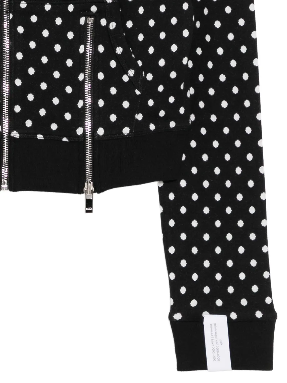 Rokh Broken hoodie Zwart