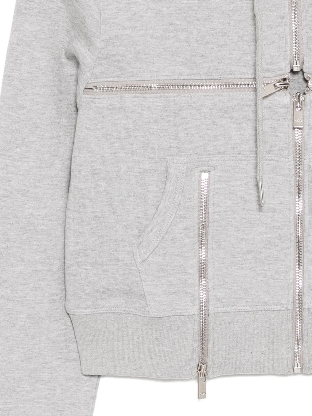Rokh Broken Hoodie In Gray
