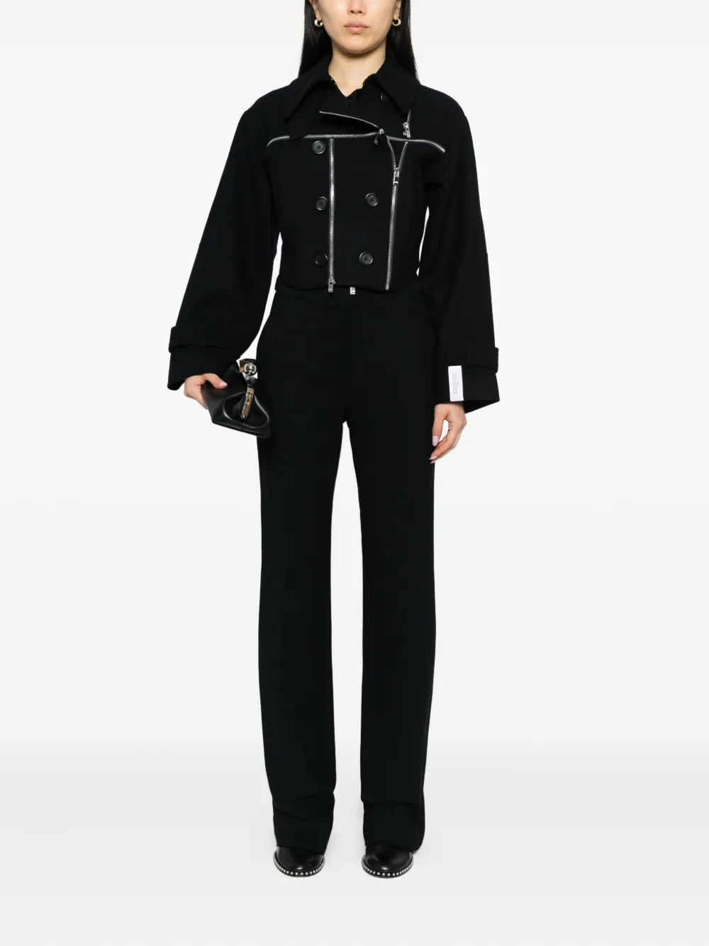 Rokh Broken Jacket In Black