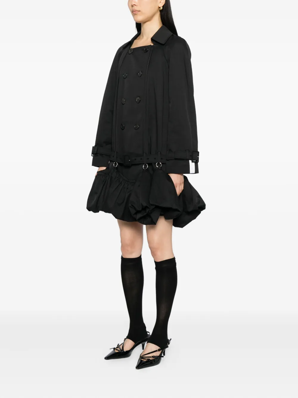 Rokh Puff-hem Dress In Animal Print