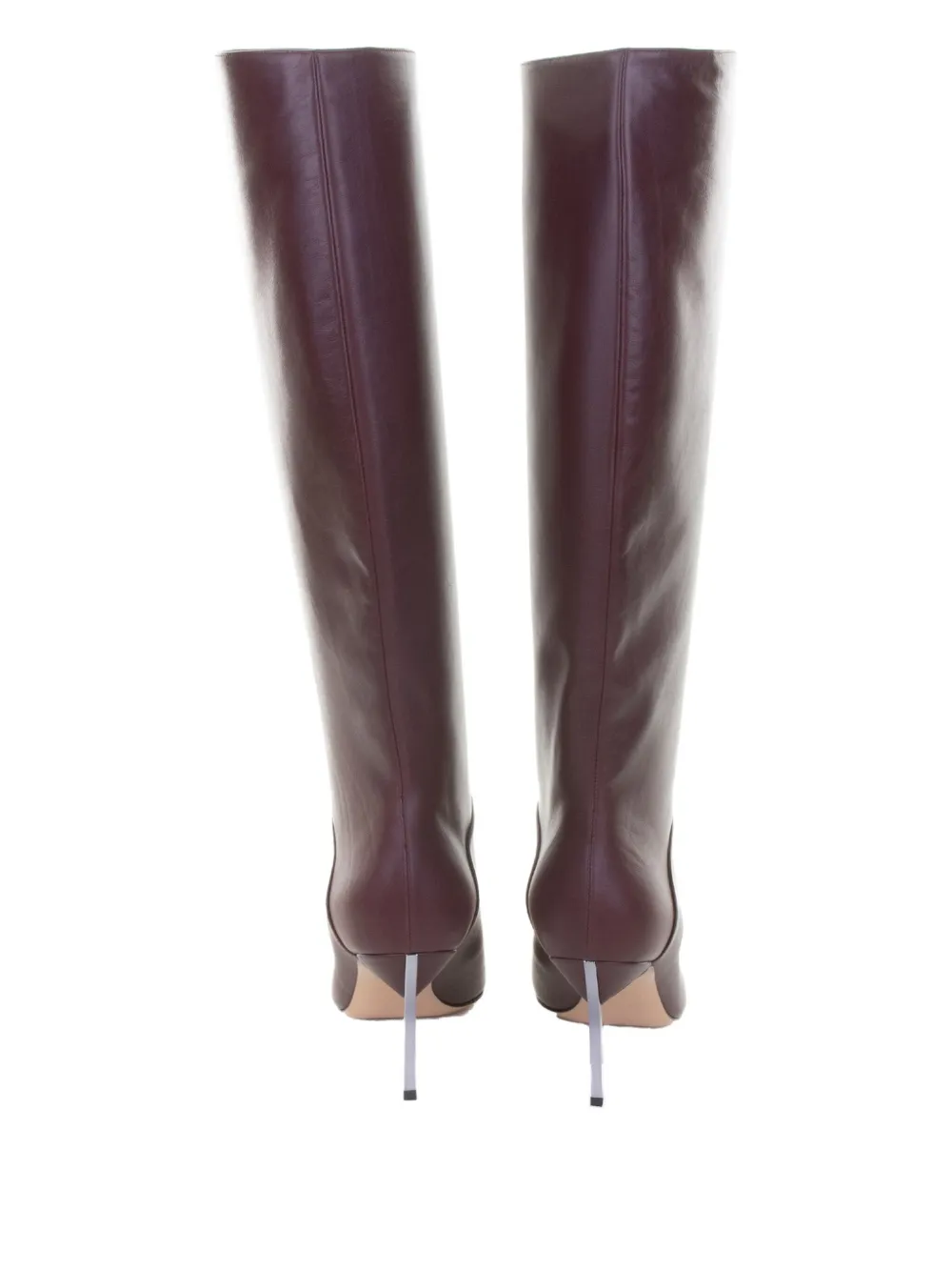 Casadei 80mm Pointed-toe Boots In Burgundy