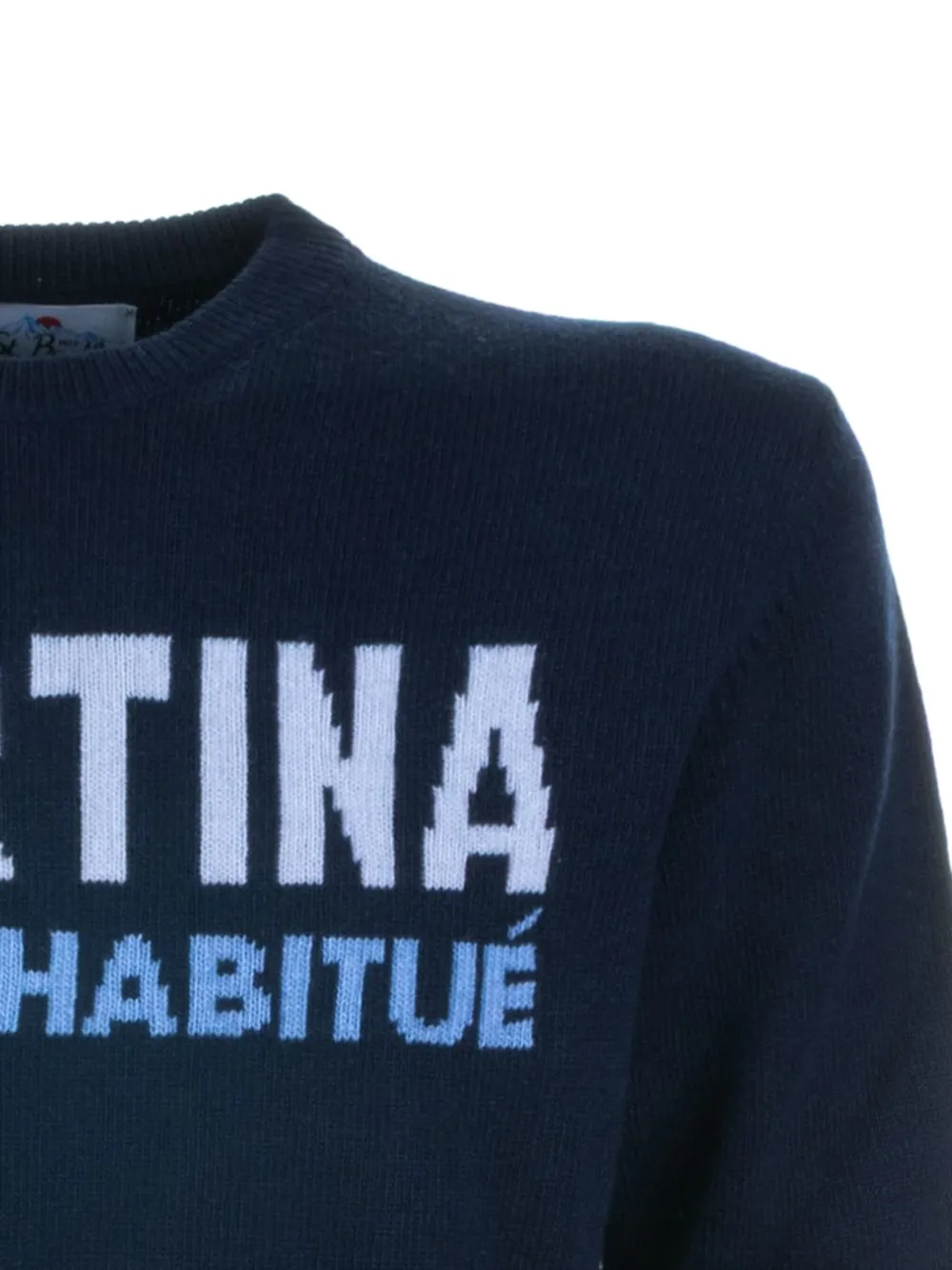 MC2 Saint Barth Intarsia gebreide trui - Blauw