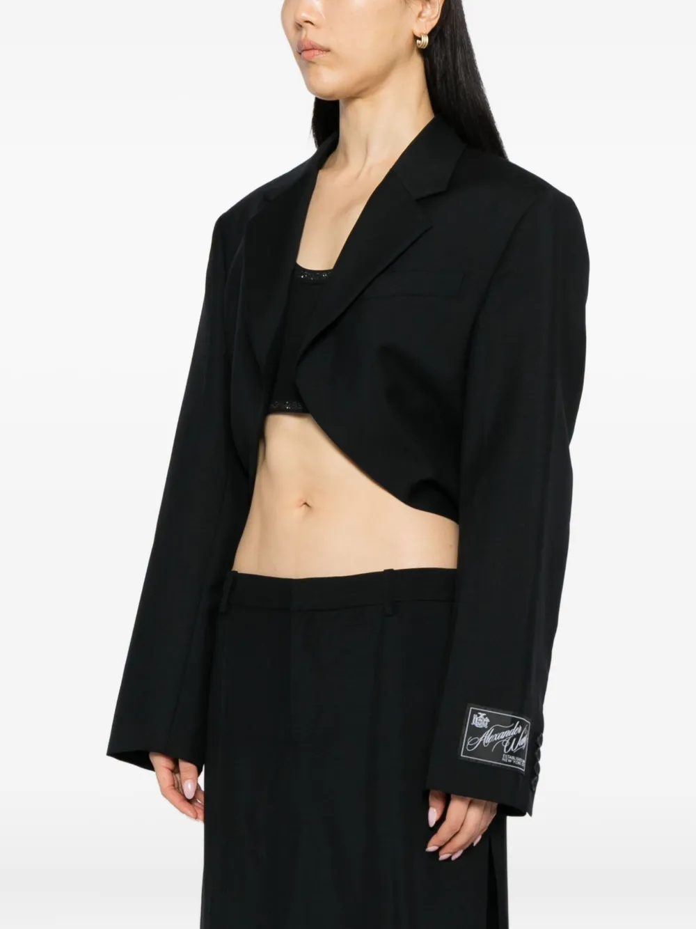 Alexander Wang Blazer met logopatch Zwart