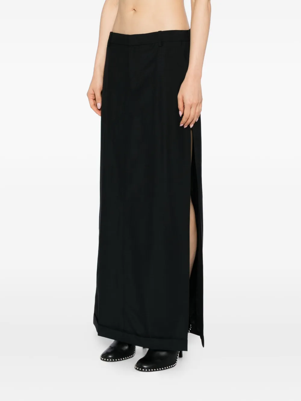 Alexander Wang Tailored Maxi Skirt In Black