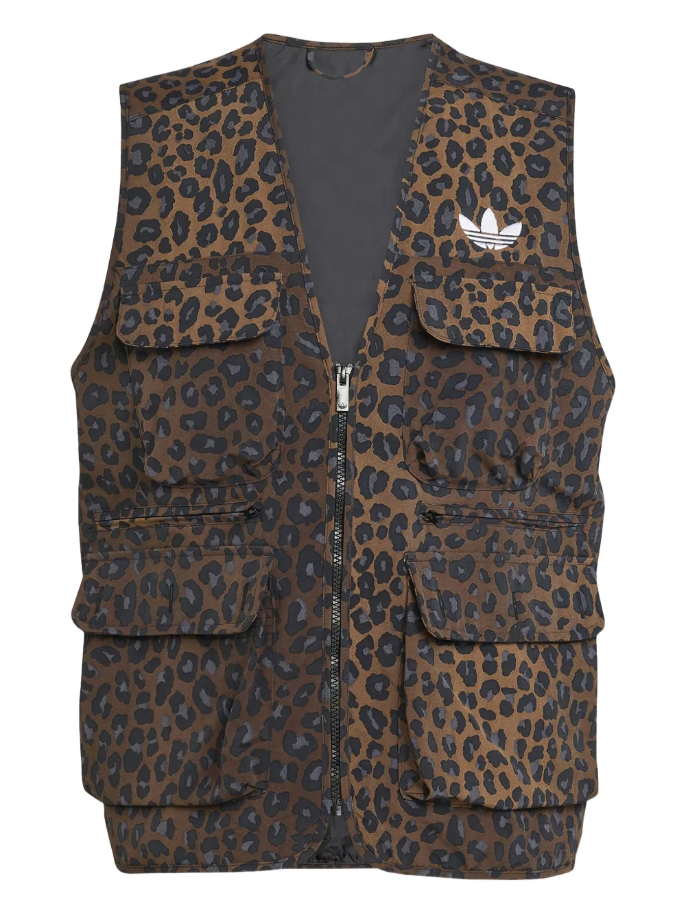 adidas leopard-print gilet | Brown | Image 1
