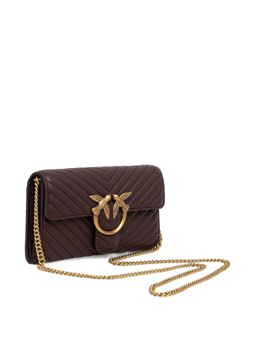 Pinko Love One Cross Body Bag In Brown