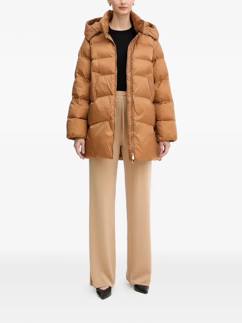 PINKO Gevoerd jack met capuchon Oranje