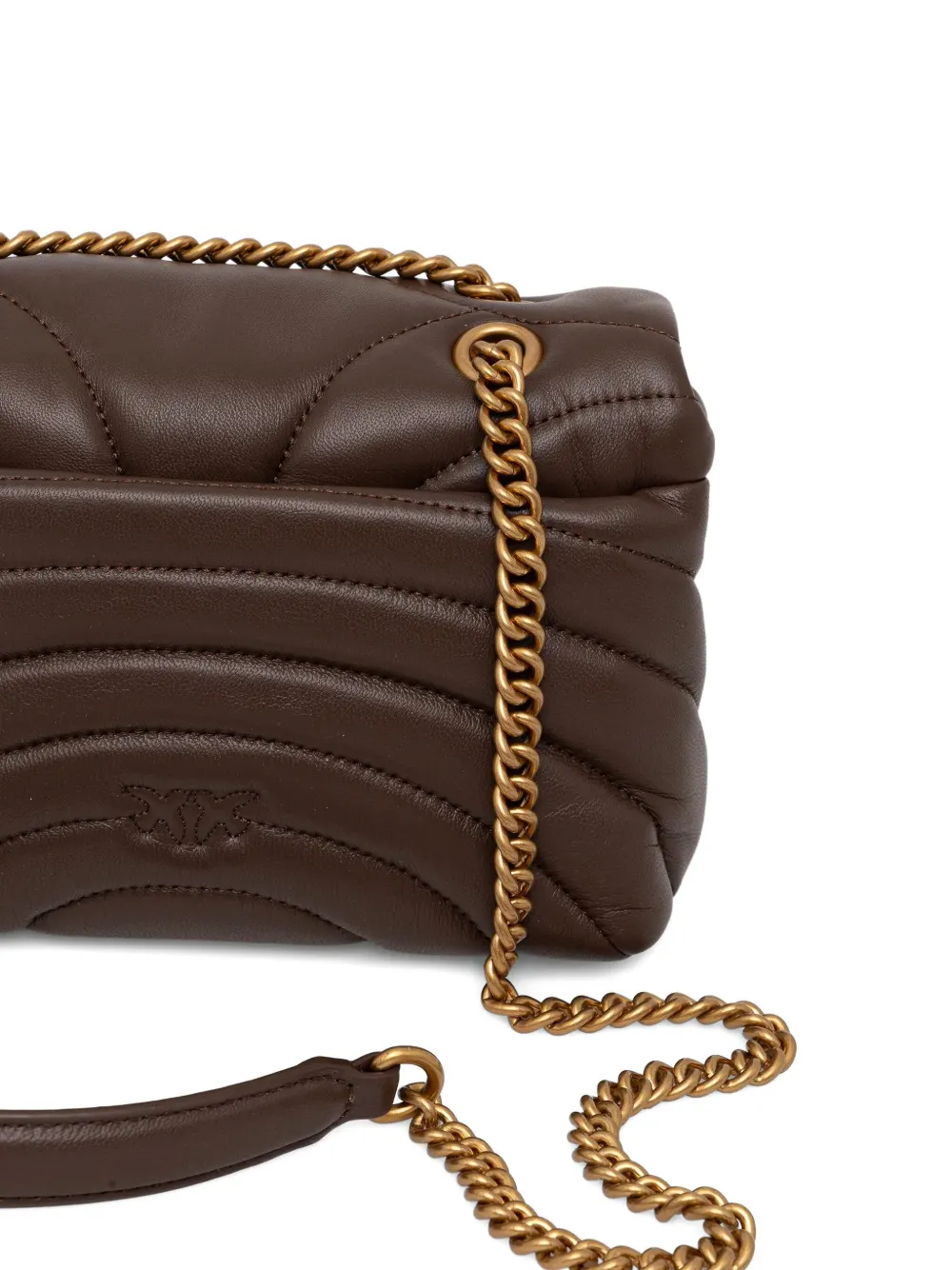 PINKO Love Baby Puff grote crossbodytas Bruin