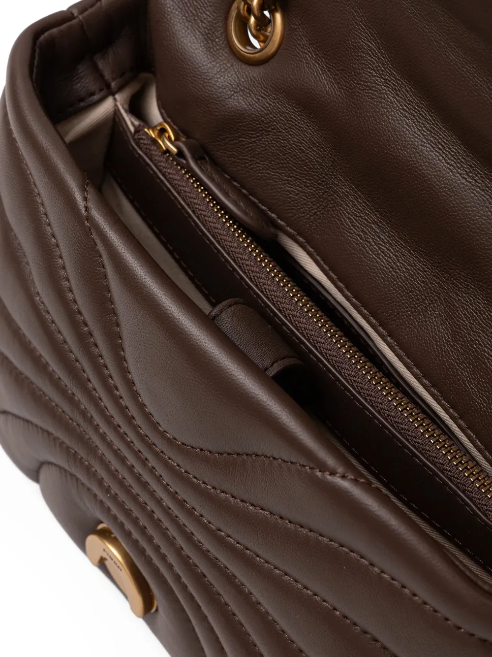 PINKO Love Baby Puff grote crossbodytas Bruin