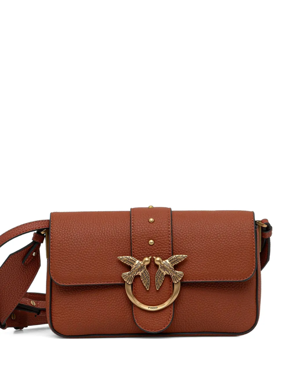 PINKO Love leren crossbodytas Oranje