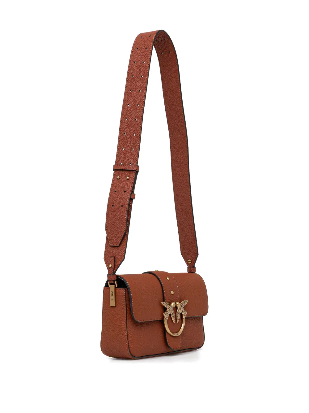 PINKO Love leren crossbodytas Oranje