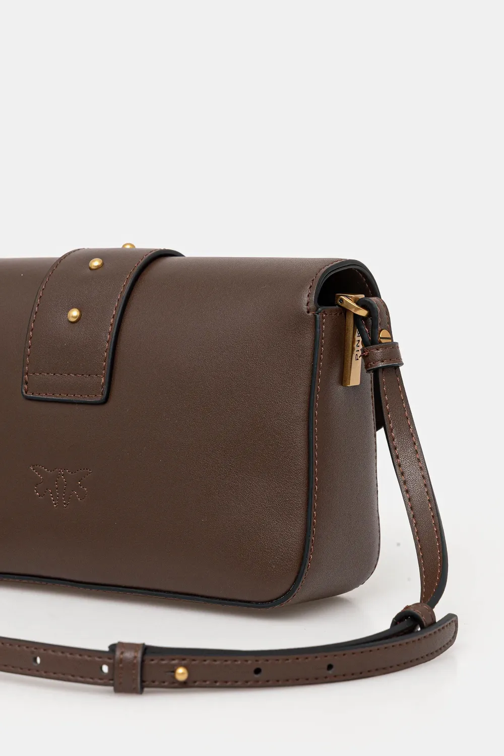 Pinko Love One Mini Slouchy Fl Shoulder Bag In Brown